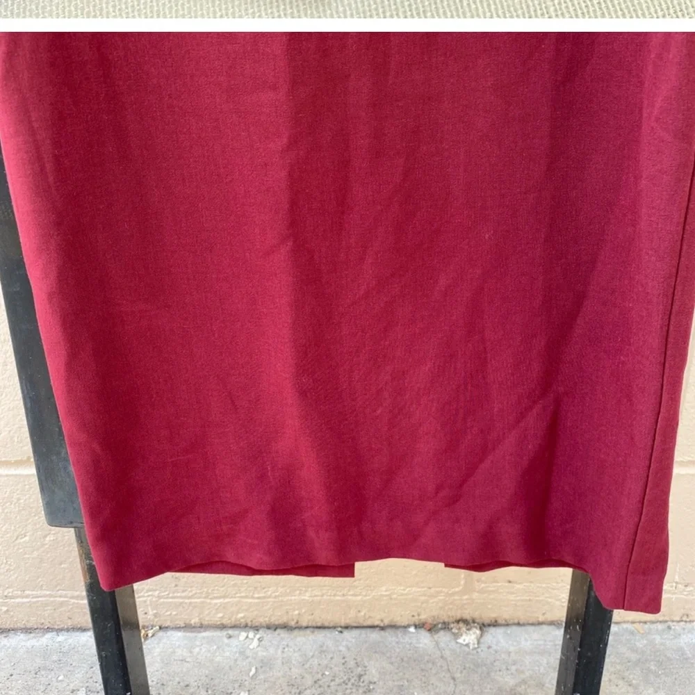 🎉HOST PICK✨Black Halo Wine Keyhole Slit Ruffle Sleeve Eva dress cocktail midi - Picture 7 of 11